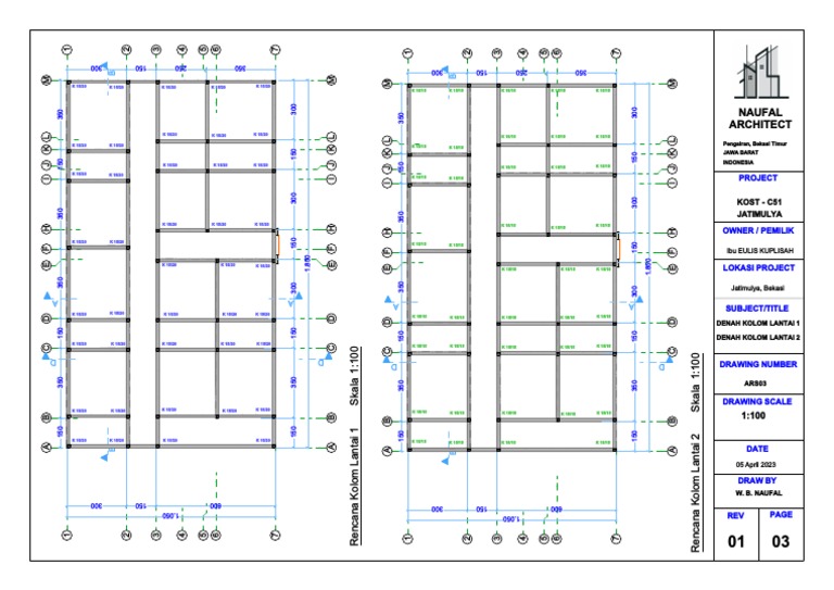 01A 04 Rencana Kolom | PDF
