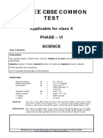 Cfy-21-25 - PT-6 - X Lot-Science (Cbse Type)