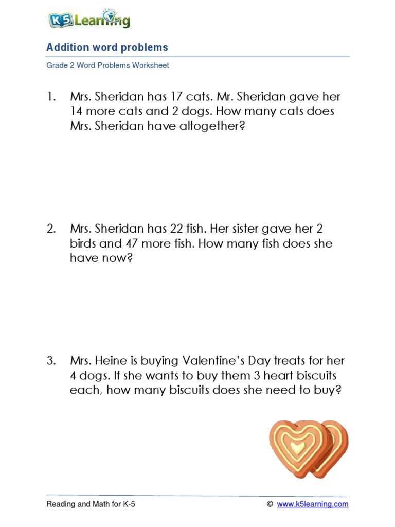 Grade 2 Addition Word Problems | PDF