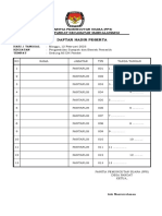 Daftar Hadir Peserta