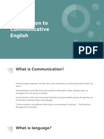 Introduction To Communicative English