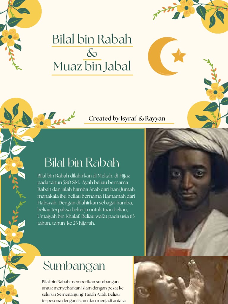 Bilal Bin Rabah Dan Muaz Bin Jabal | PDF