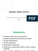 Matriz para Testes 10