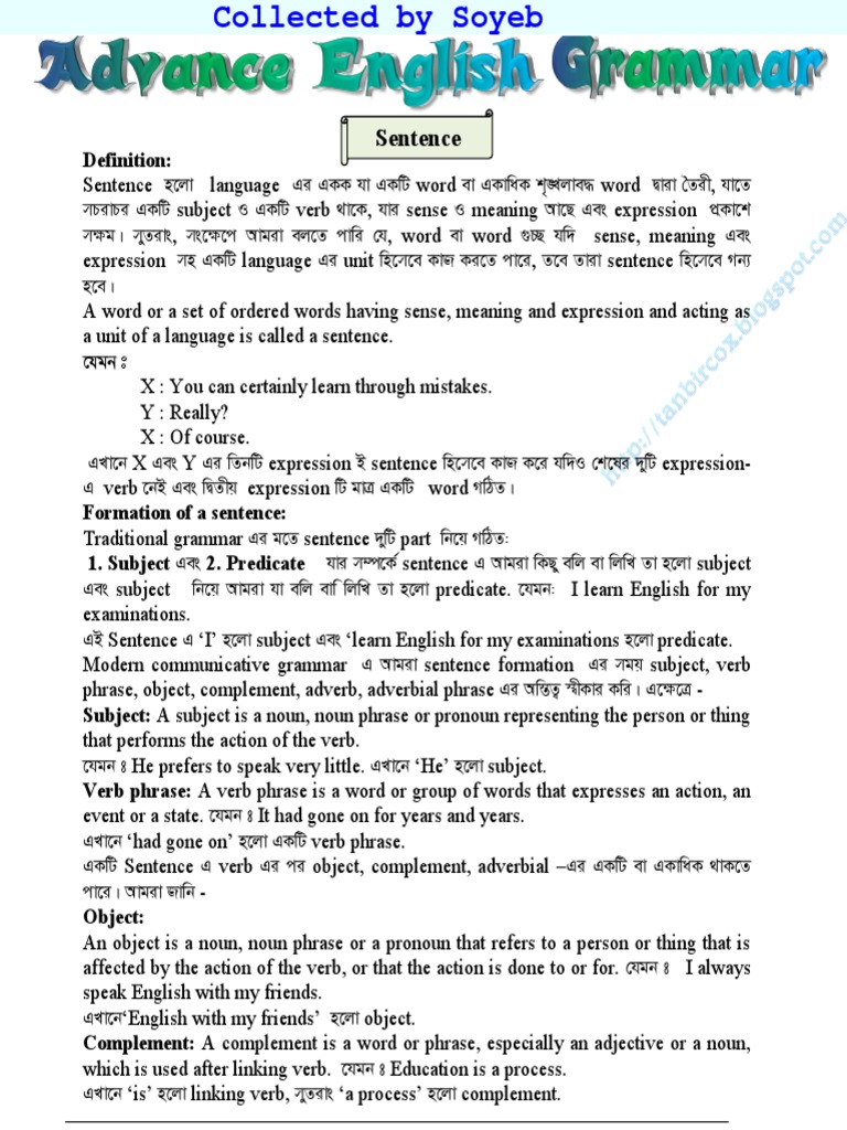 Advanced English Grammar Overview | PDF | Adverb | Verb