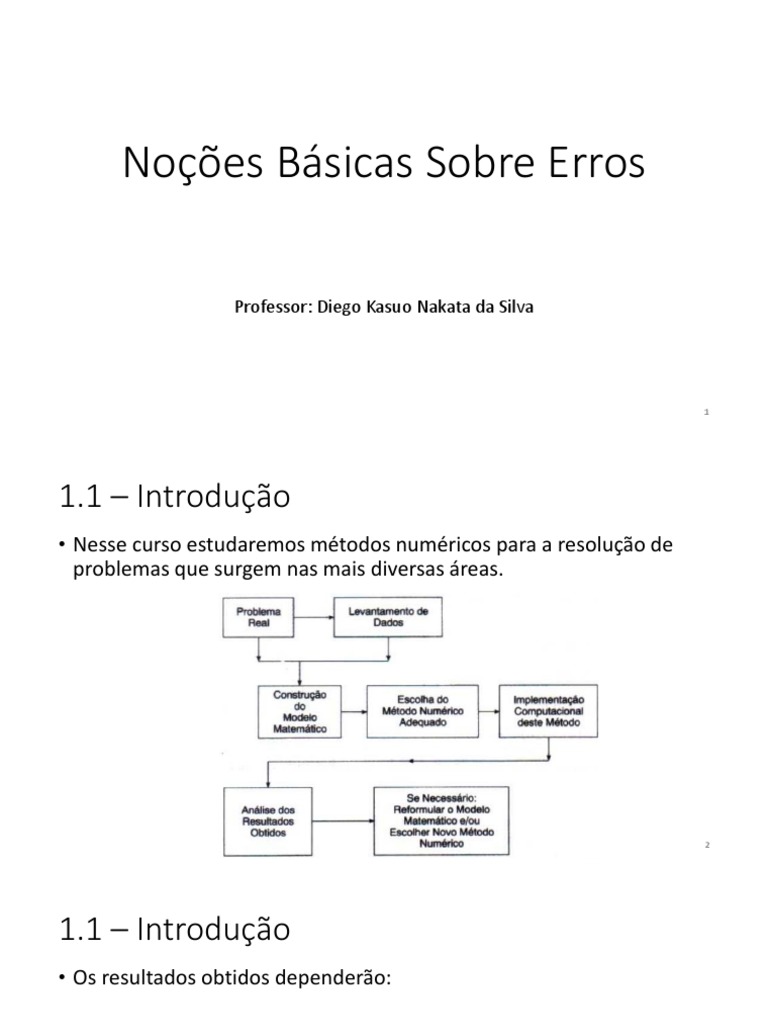 Capítulo 1 - Noções Básicas Sobre Erros | PDF | Decimal | Objetos ...