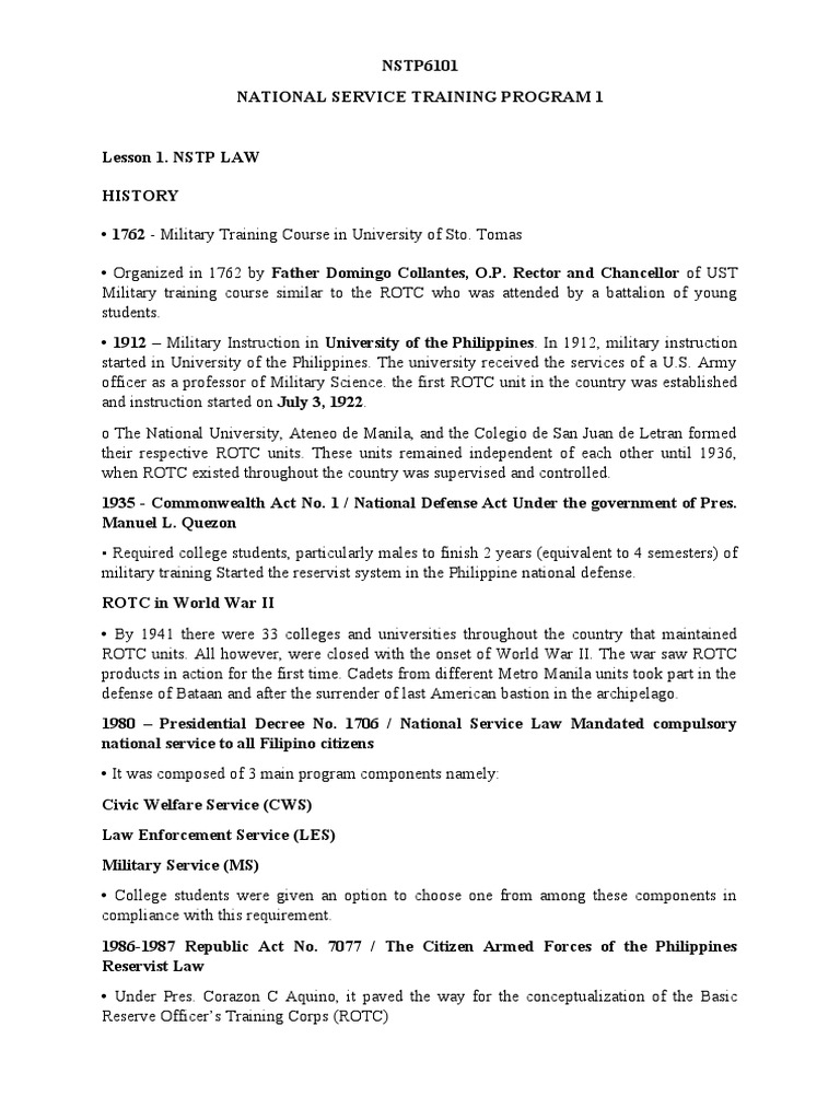 NSTP6101 NSTP1 Handout | PDF | Decision Making