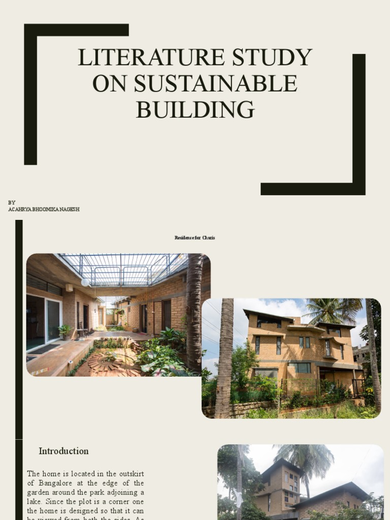 Literature Study On Sustainable Building | PDF | Sustainable Technologies