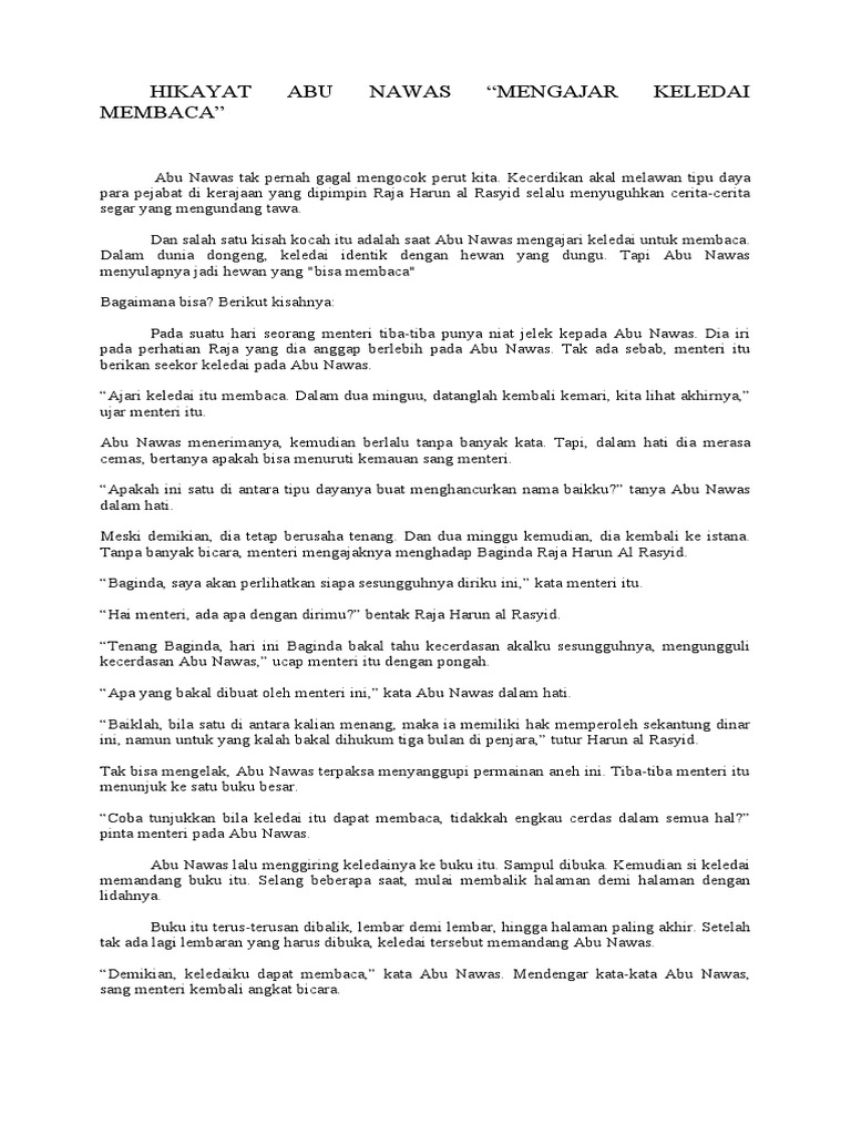 HIKAYAT ABU NAWAS PDF