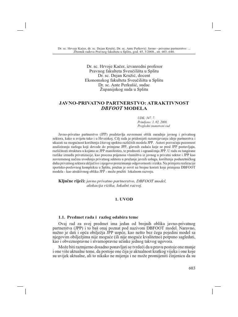 Javno-Privatno Partnerstvo (Punim) | PDF