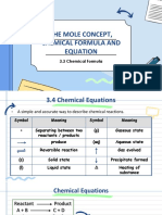 3.4 Chemical Equation
