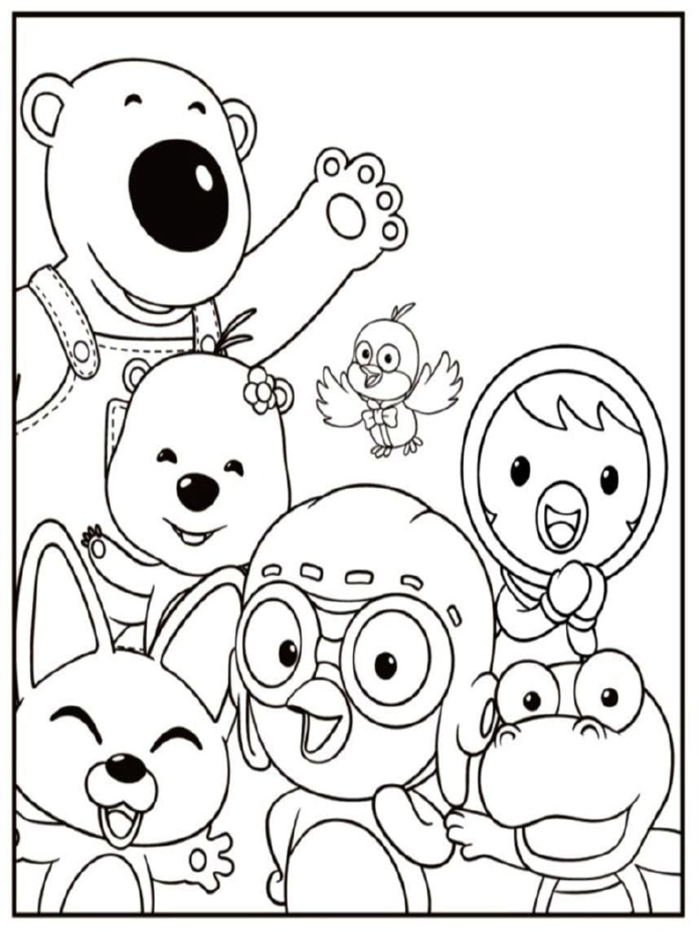 Wonder Day Pororo Coloring Apge 1 | PDF