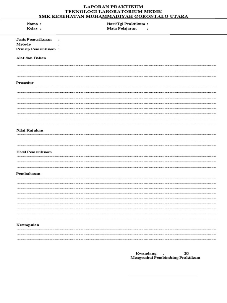 Format Laporan Praktikum | PDF