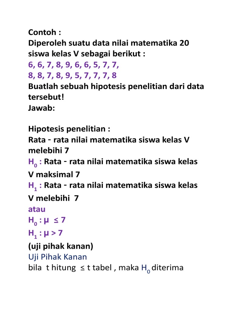 One sample t test pdf
