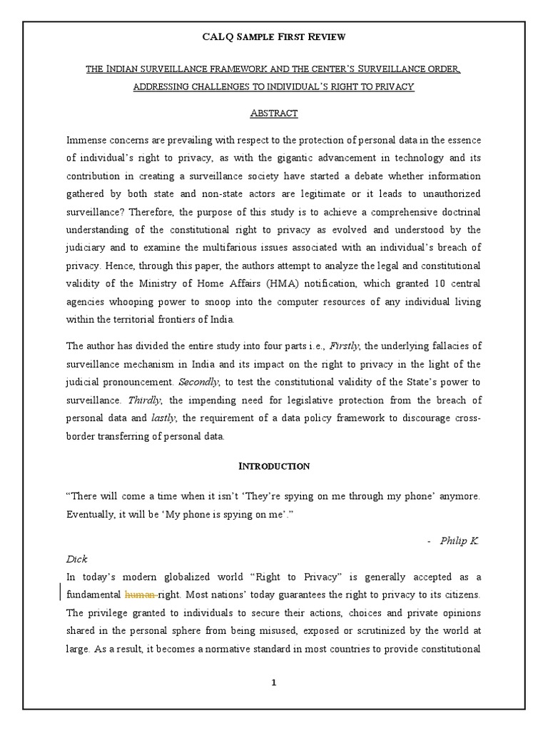 CALQ Sample First Review | PDF