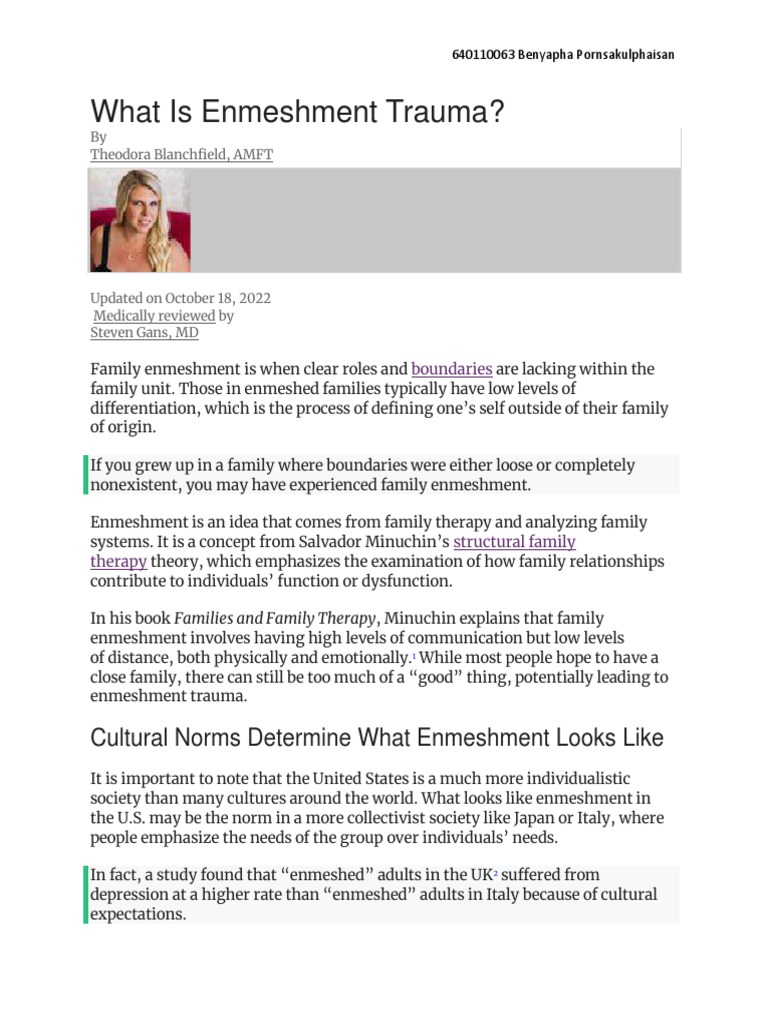 What Is Enmeshment Trauma? | PDF