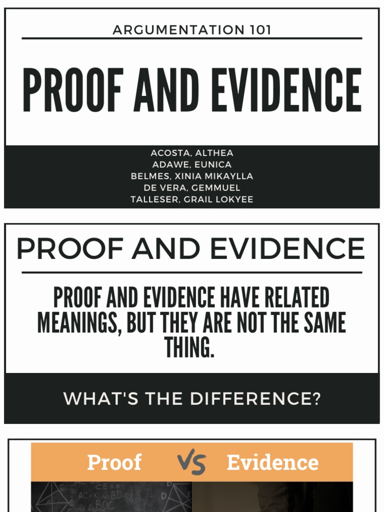 WHAT S THE DIFFERENCE IN MEANING BETWEEN EVIDENCE AND PROOF visual data 2