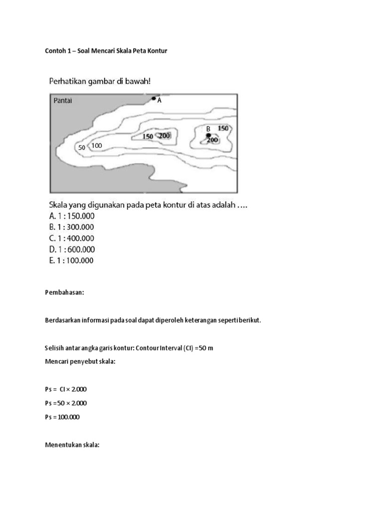 Contoh Soal Peta Kontur | PDF