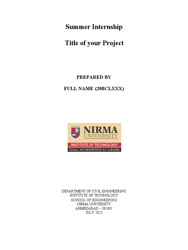 Sample Format Report | PDF