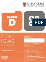 ICAS Maths D 2010 With Answers