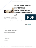 Penilaian Akhir Semester 3 Mata Pelajaran Bahasa Indonesia A3
