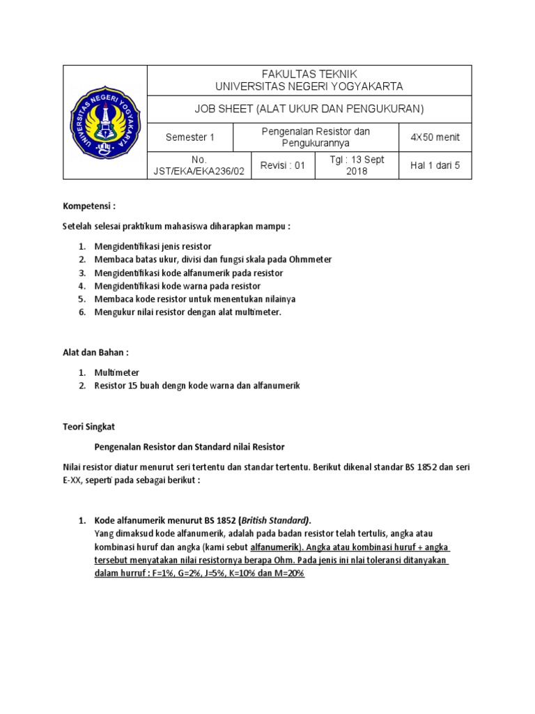 Krisnan A1 Resistor Job 2 PDF