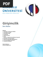 Girişimcilik Ders Notları