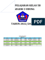 Jadwal Pelajaran 5B