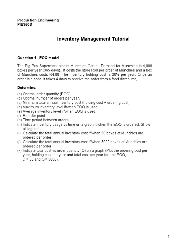 Pib3 inventory management tutorial pdf