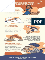 Infografía Beneficios Mascotas Ilustrado Naranja Azul