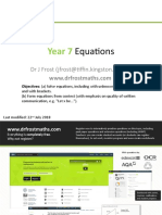 Yr7 Equations