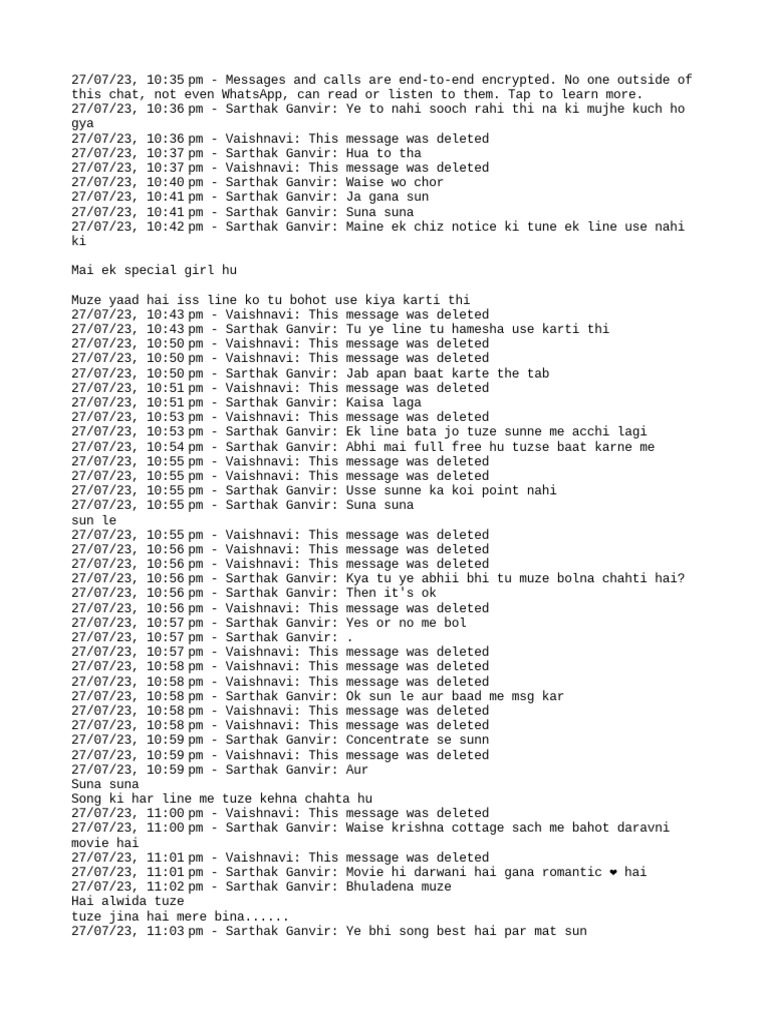 A Chat With Ex Part 4 | PDF