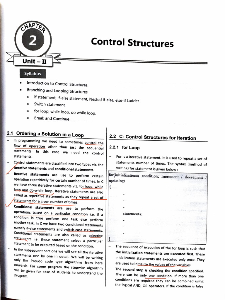 Module 2 - Control Structures.......... | PDF