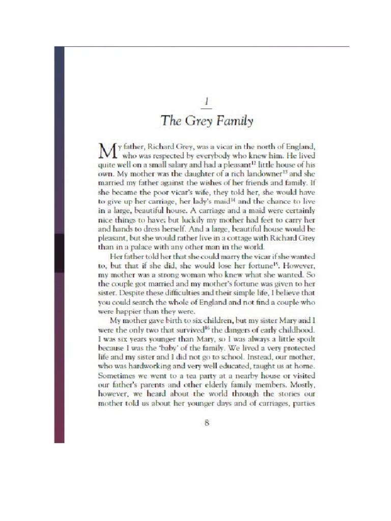 Agnes+Grey+chapter+1+and+2 | PDF