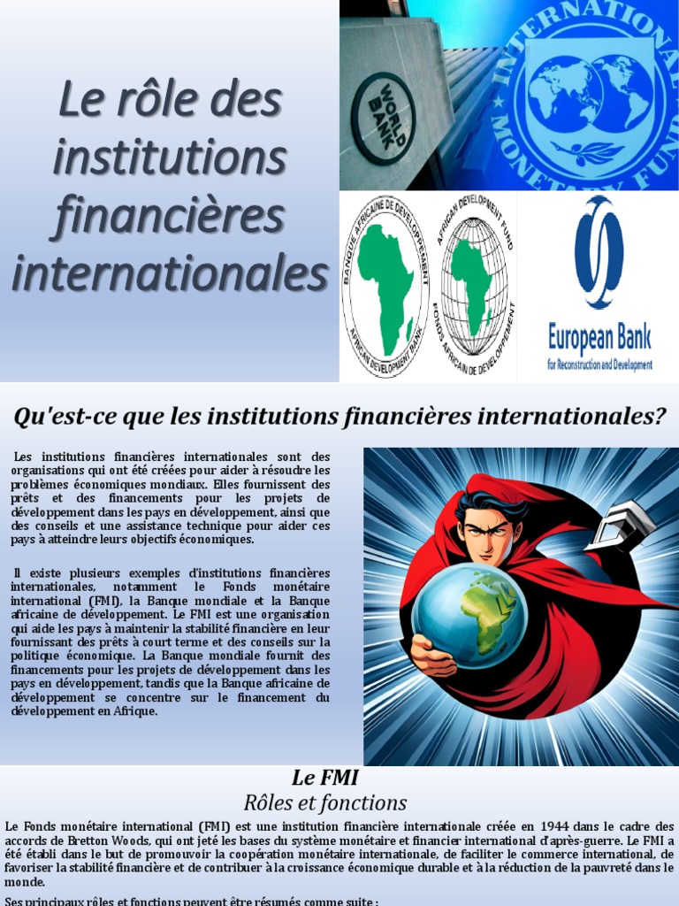Le Rôle Des Institutions Financières Internationales | PDF