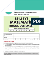 Matematik: 15'Lİ TYT