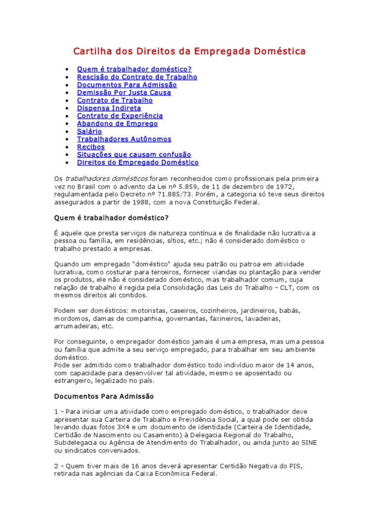 Modelo De Rescisão De Contrato De Trabalho De Empregada 