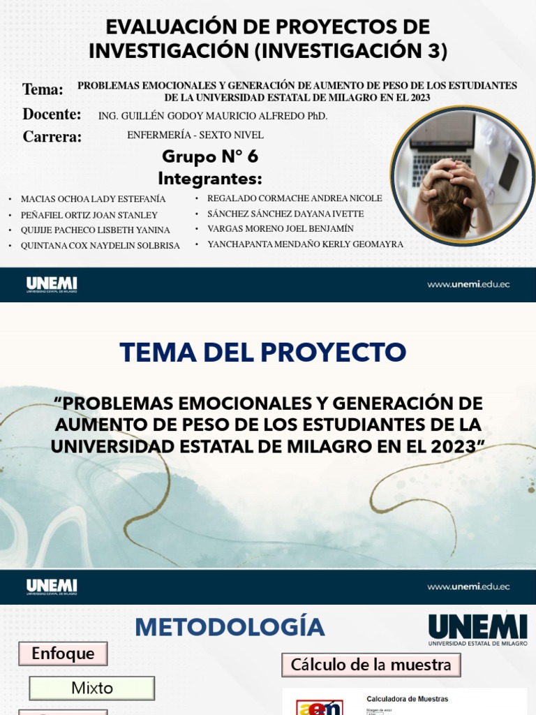 Presentaciones Sobre El Proyecto de Investigación | PDF