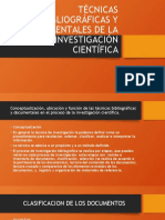 Técnicas Bibliográficas y Documentales de La Investigación Científica