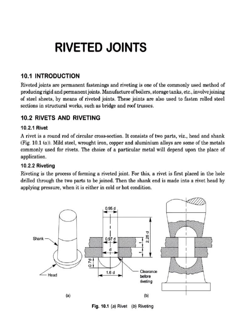 Riveted Joint MD PDF Rivet Metalworking