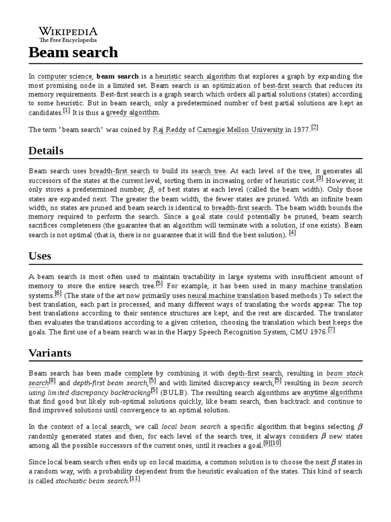 Beam Search | PDF