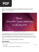 Linux - Install VirtualBox Guest Additions On Ubuntu 22.04