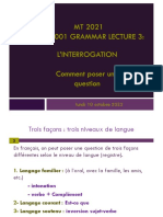 Grammar Lecture 3 - L'interrogation