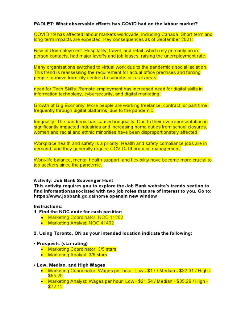Module 4 - Conducting Labour Market Research1 | PDF | Cost Of Living ...