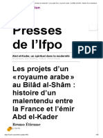 Les Projets D'un Royaume Arabe Au Bilâd Al-Shâm - Histoire D'un Malentendu Entre La France Et L'émir Abd El-Kader