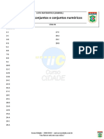 Gabarito Lista Matemática - Conjuntos Numéricos