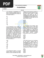 Lista Matemática - Probabilidade