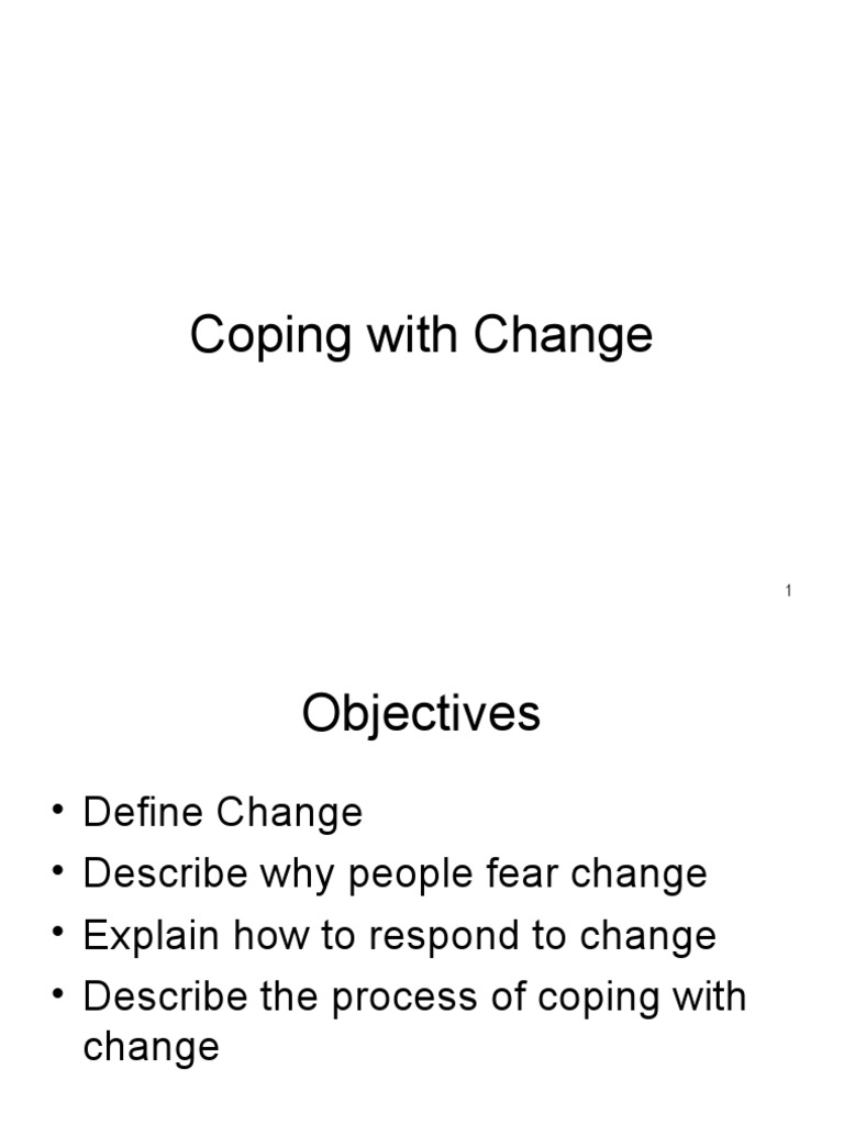 Coping with Change Strategies | PDF | Psychological Concepts | Psychology