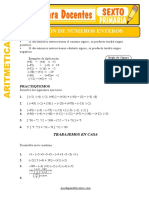 Division de Numeros Enteros para Sexto de Primaria