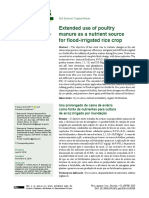 Extended Use of Poultry Manure As A Nutrient Source For Flood-Irrigated Rice Crop