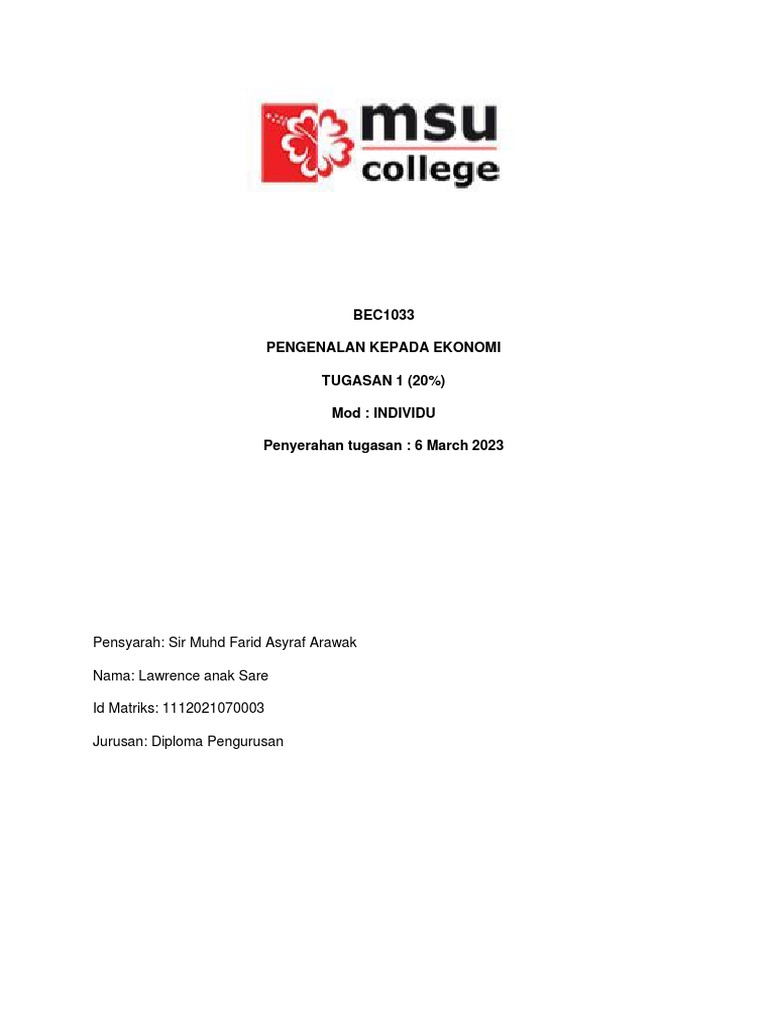 I Am Sharing 'Bec1013 Assignment 1' With You | PDF